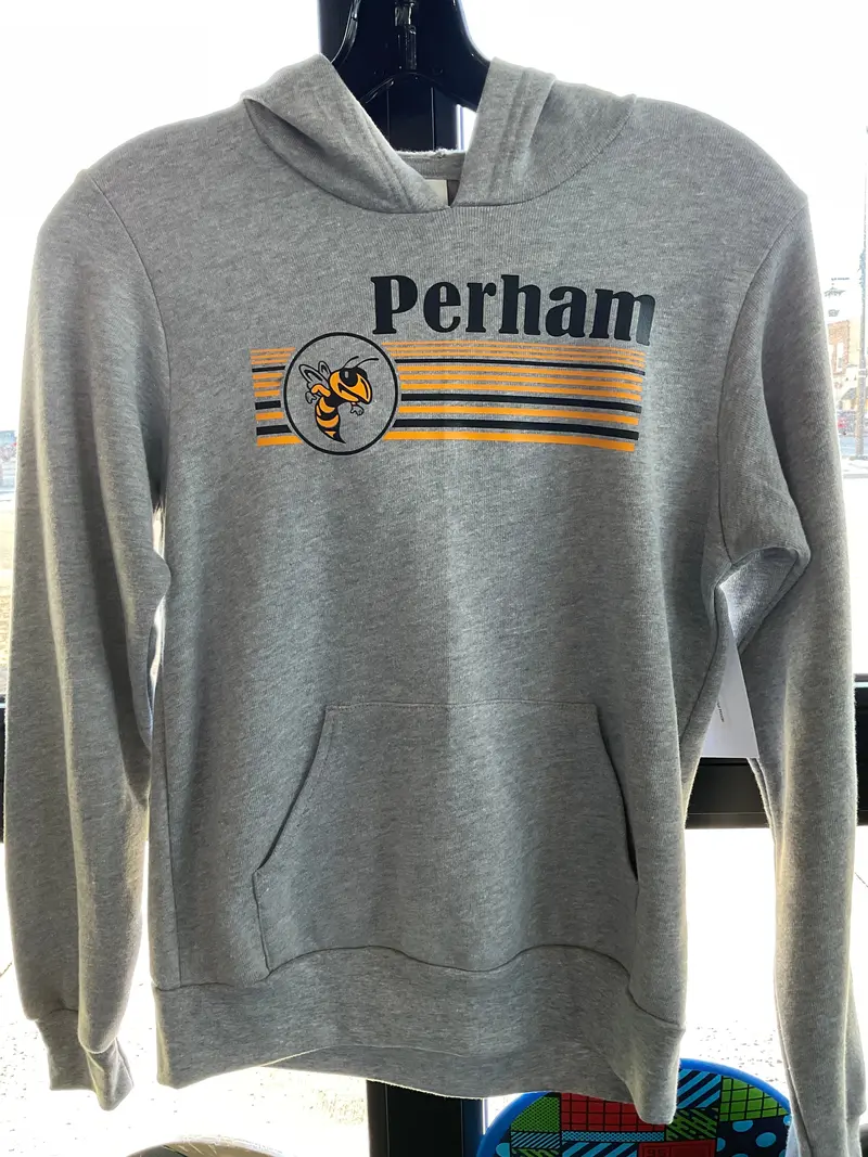 Yellowjacket Youth Grey Stripe Hoodie 1